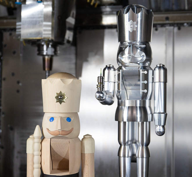 Innovation meets tradition - CNC milled nutcracker 